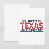 Happy Texas Independence Day American Patriotic Dankeskarte (Vorne/Hinten)