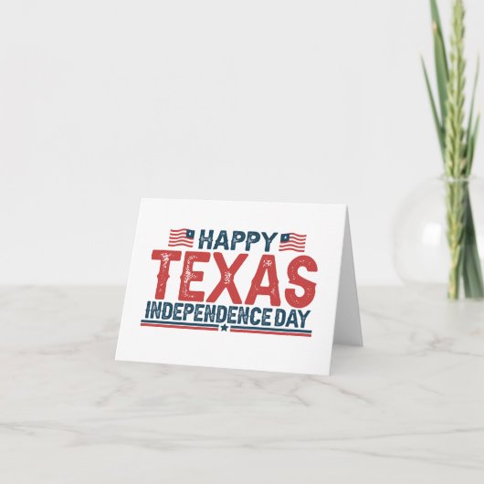 Happy Texas Independence Day American Patriotic Dankeskarte (Vorderseite)