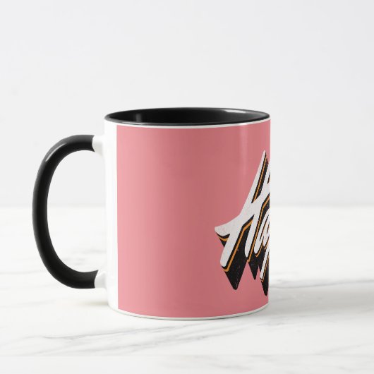 Happy Text Design Tasse (Links)