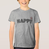 Happy Text Tri-Blend Shirt (Vorderseite)
