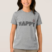 Happy Text Tri-Blend Shirt (Vorderseite)