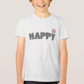 Happy Text Tri-Blend Shirt (Vorderseite)