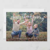 Happy Thankgiving Fall Holiday Photo Feiertagskarte (Vorderseite)
