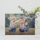 Happy Thankgiving Fall Holiday Photo Feiertagskarte (Stehend Vorderseite)