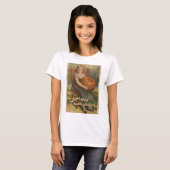 Happy Thanksgibing | Vintages Mädchen mit Pumpkin T-Shirt (Vorne ganz)