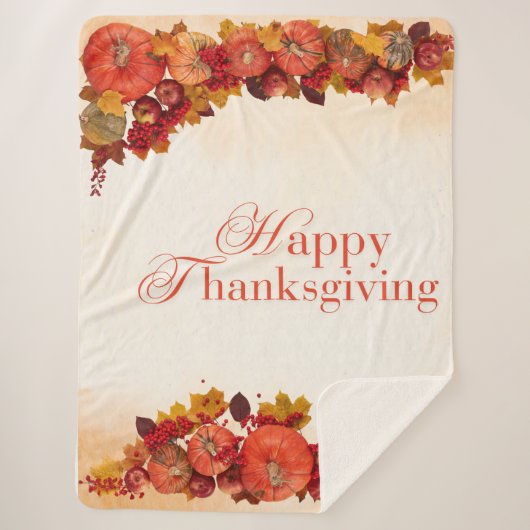 Happy Thanksging Sherpadecke (Vorderseite)