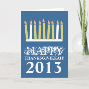 Happy Thanksgivikkah Feiertagskarte