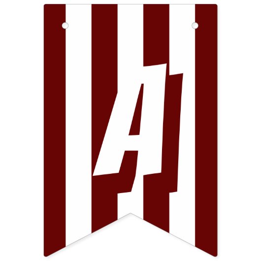 Happy Thanksgivin' Orange Burgundy Pattern Bunting Wimpelkette (Zweite Fahne)