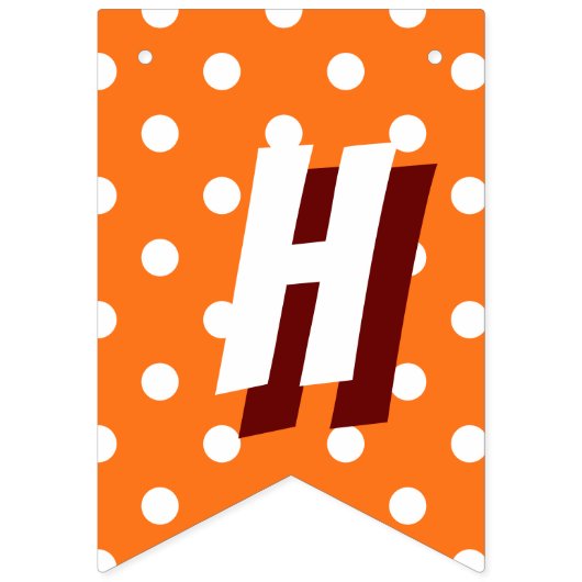 Happy Thanksgivin' Orange Burgundy Pattern Bunting Wimpelkette (Erste Fahne)