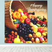Happy Thanksgiving 12 Stretched Canvas Print Leinwanddruck (Insitu (Holzboden))