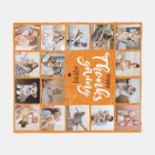 Happy Thanksgiving 16 FotoCollage Fleece Blanket (Vorderseite (Horizontal))