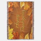 Happy Thanksgiving 1 Throw Blanket Decke (Vorderseite Vertikal)