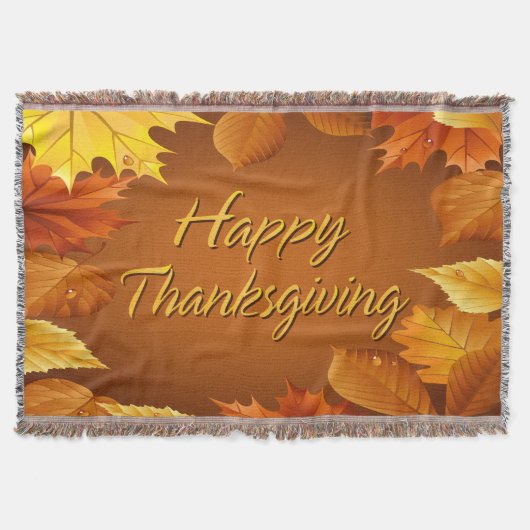 Happy Thanksgiving 1 Throw Blanket Decke (Vorderseite)