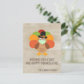 Happy Thanksgiving 2020 Türkei mit Gesichtsmaske Postkarte (Stehend Vorderseite)