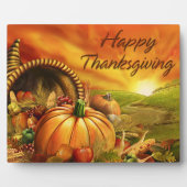 Happy Thanksgiving 2 Plaque Fotoplatte (Vorderseite)