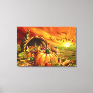 Happy Thanksgiving 2 Wrapped Canvas Leinwanddruck
