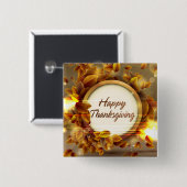 Happy Thanksgiving 3 Button (Vorne & Hinten)