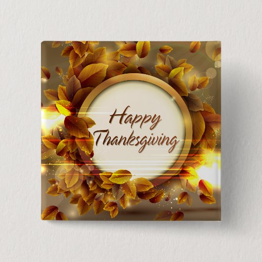 Happy Thanksgiving 3 Button (Vorderseite)