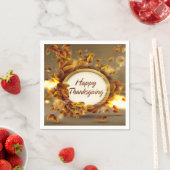 Happy Thanksgiving 3 Optionen Serviette (Beispiel)
