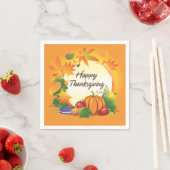 Happy Thanksgiving 5 Bilder Optionen Serviette (Beispiel)