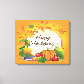 Happy Thanksgiving 5 Wrapped Canvas Leinwanddruck