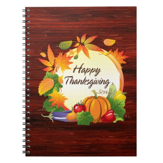 Happy Thanksgiving 5A Notebook Notizblock (Vorderseite)