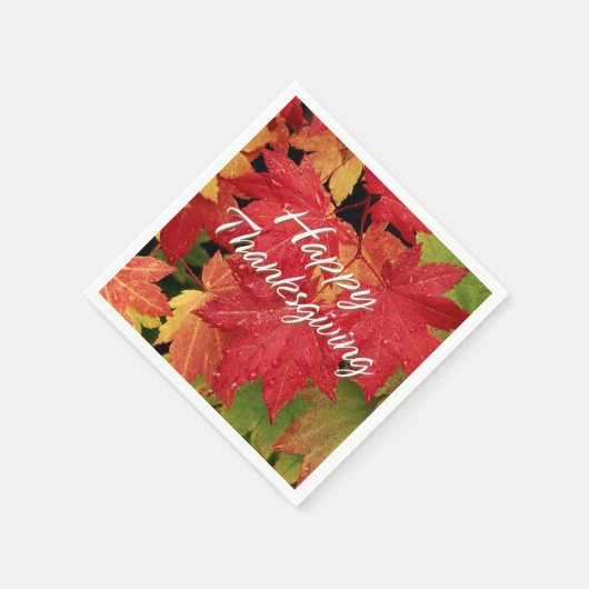 Happy Thanksgiving 8 Optionen Serviette (Ecke)