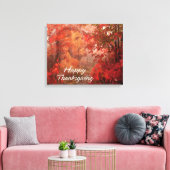 Happy Thanksgiving 9 Wrapped Canvas Leinwanddruck (Insitu (Wohnzimmer))