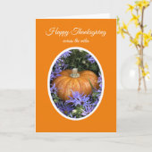 Happy Thanksgiving Across the Miles Pumpkin Karte (Gelbe Blume)