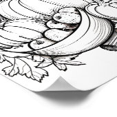 Happy Thanksgiving Adult Coloring Poster (Ecke)