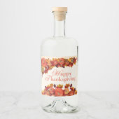 Happy Thanksgiving Alkoholflaschenetikett (Vorderseite)