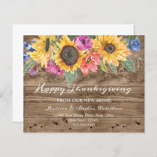 Happy Thanksgiving | Änderung der Anschrift (Vorne/Hinten)