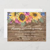 Happy Thanksgiving | Änderung der Anschrift Feiertagspostkarte (Vorne/Hinten)