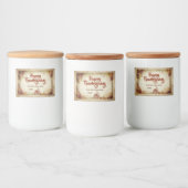 Happy Thanksgiving (anpassbar) Lebensmitteletikett (Flaschen)