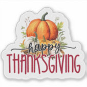 Happy Thanksgiving Aufkleber (Vorderseite)