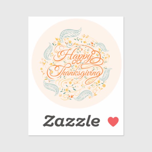 Happy Thanksgiving Aufkleber (Blatt)