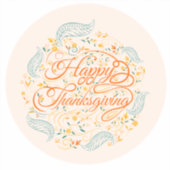 Happy Thanksgiving Aufkleber (Vorderseite)