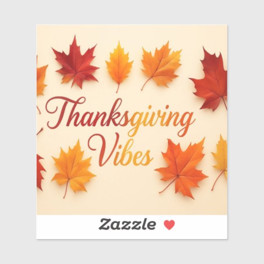 Happy thanksgiving aufkleber (Blatt)