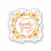 Happy Thanksgiving Aufkleber (Vorderseite)