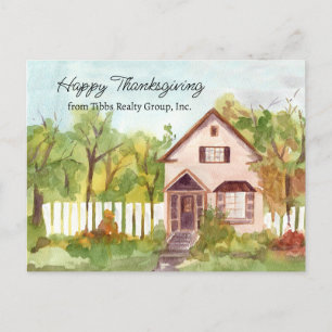 Happy Thanksgiving aus Realtor Individuelle Name Feiertagspostkarte