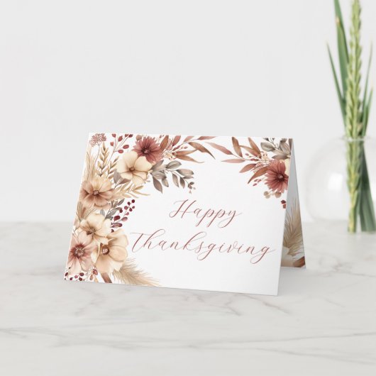 Happy Thanksgiving Autumn Border Card Karte (Vorderseite)