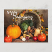 Happy Thanksgiving Autumn Harvest Pumpkin Postkarte (Vorderseite)
