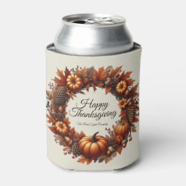 Happy Thanksgiving Autumn Leaves Wreath Company Dosenkühler