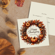 Happy Thanksgiving Autumn Leaves Wreath Company