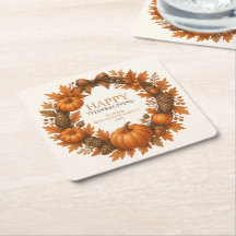 Happy Thanksgiving Autumn Wreath Elegante