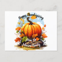 Happy Thanksgiving Autumnal Farben Kürbis