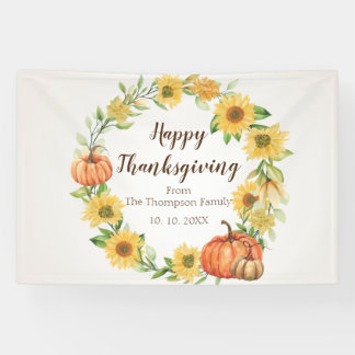 Happy Thanksgiving backdrop banner party family