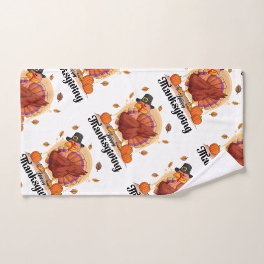 Happy Thanksgiving Badhandtuch Set (Handtuch)