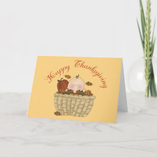 Happy Thanksgiving Basket Baby Geschenk Feiertagskarte