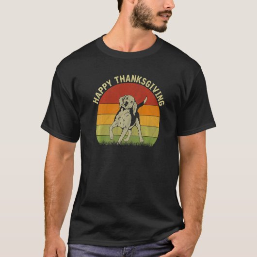 Happy Thanksgiving Beagle Hund Erntedank Costum T-Shirt (Vorderseite)